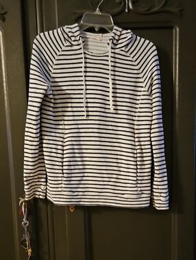 J. Crew Striped Pullover - White & Black